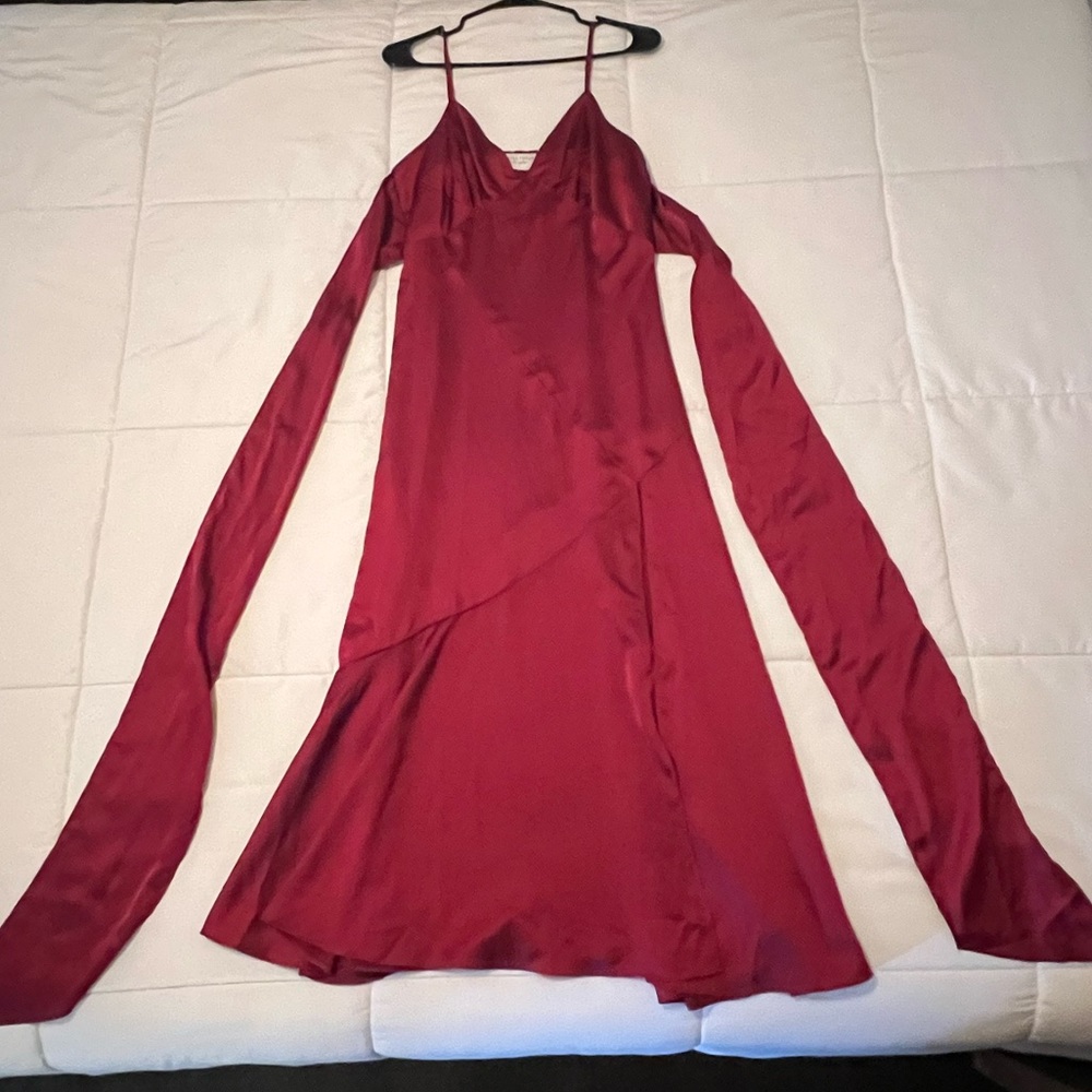 Red Satin Formal Dress